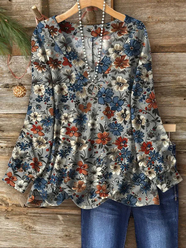 Camisa elegante de manga larga con cuello